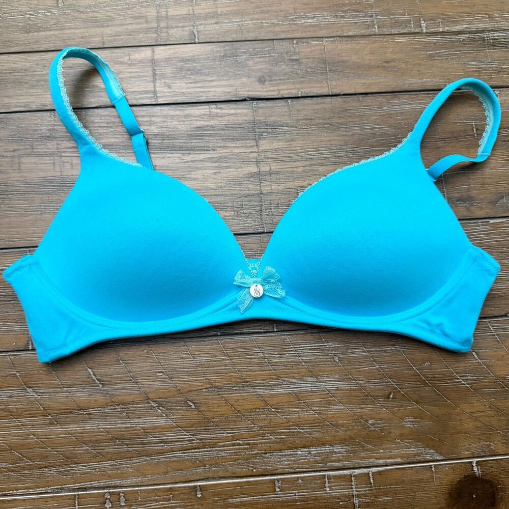 Victoria's Secret Body by Victoria Wireless Lightly Lined Bra 36A Turquoise